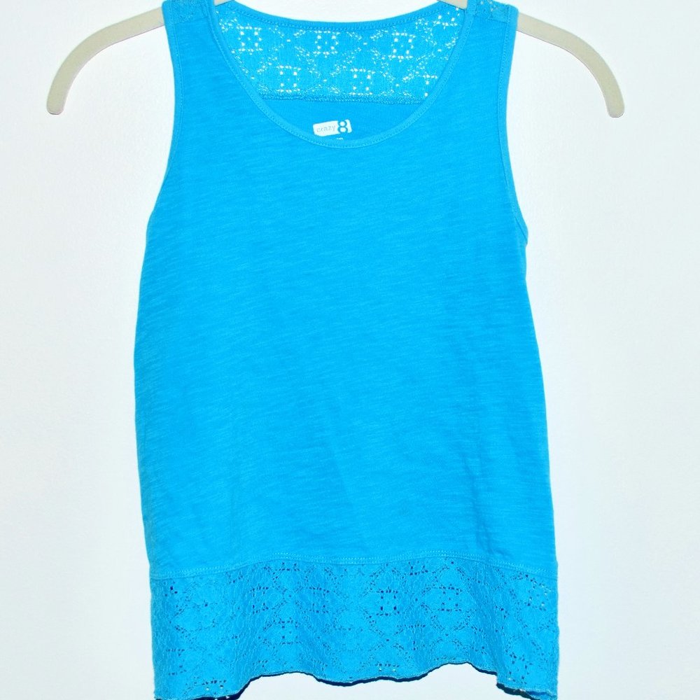 Crazy 8 Tank Top with Lace Edge - Large (10-12)